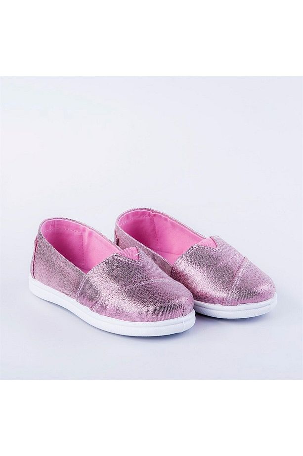 Pullu Toms Keten Ayakkabı Pembe - 1
