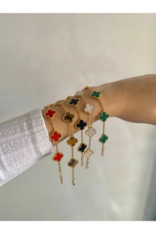 Üst Segment Çelik Yonca Bileklik - 3