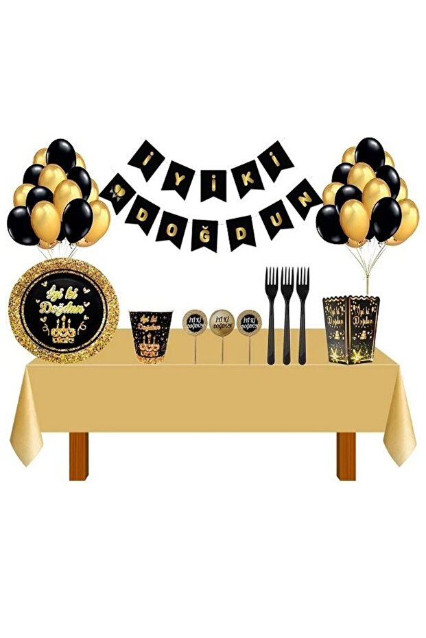 Happy Birthday Set for 8 People-