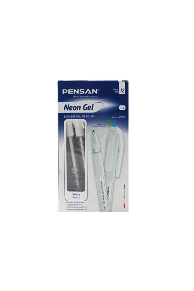 2229 Neon (highlighter) Gel Ballpoint Pen 1,0 Mm White (Pack of 12) Pe02229jkbe