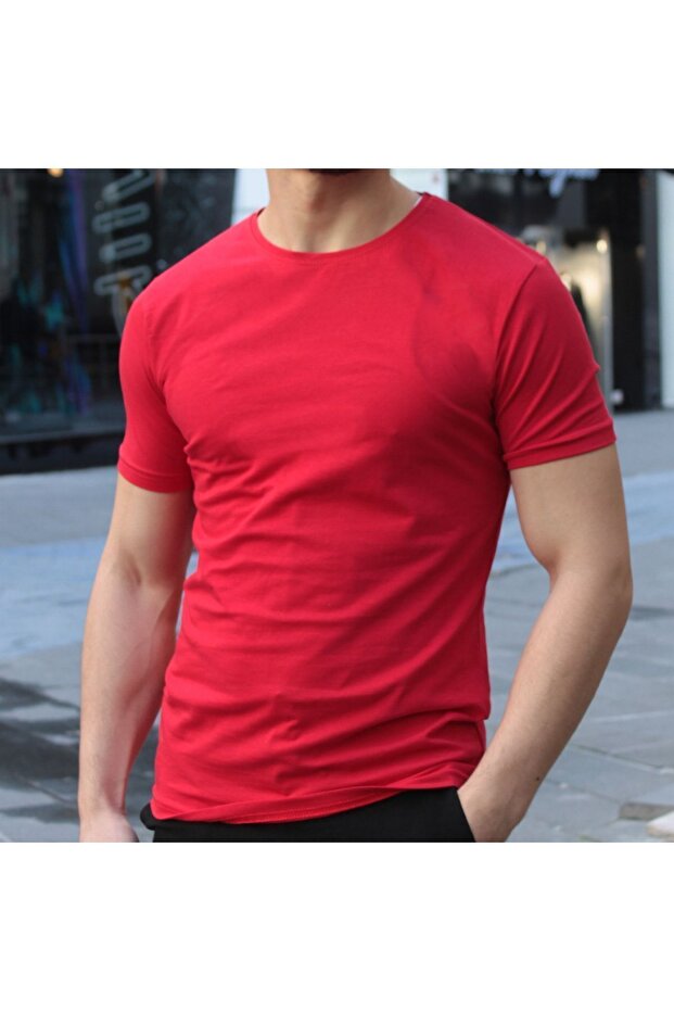 Tricou slim cu decolteu - 1