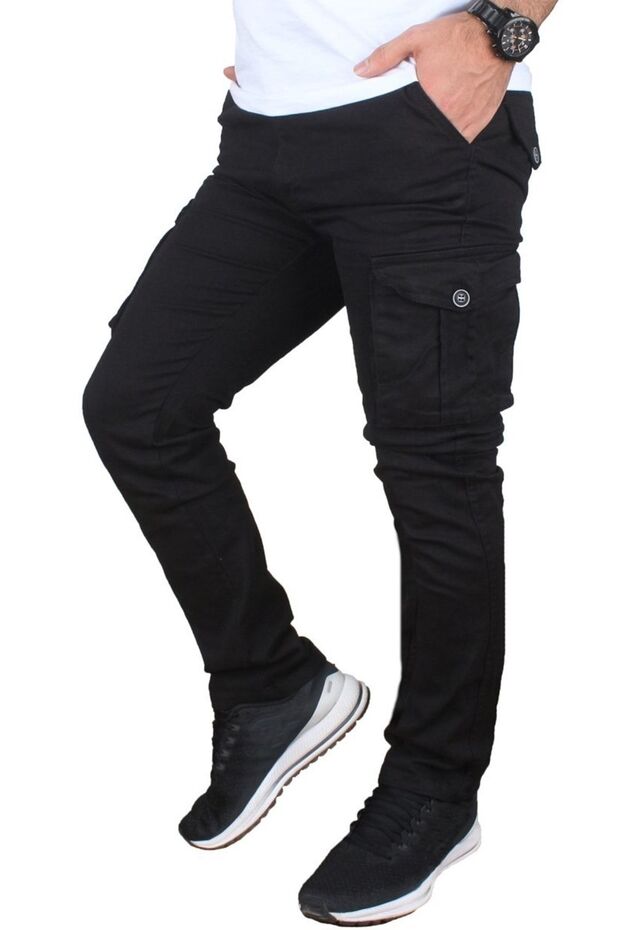MEN'S MILITARY CARGO PANTS BLACK