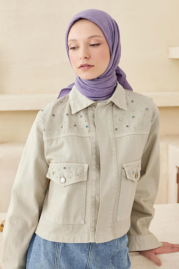 وشاح جاكار مودال بنمط الدمية باللون الأرجواني - 3