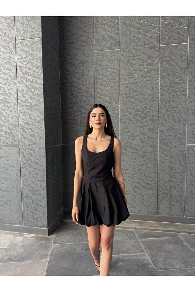 SİYAH BALON ELBİSE - 1