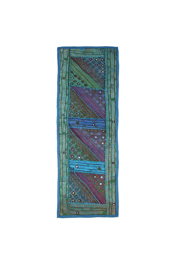 patchwork aynalı hint işi karma renkli runner el işi aynalı patchwork - 3