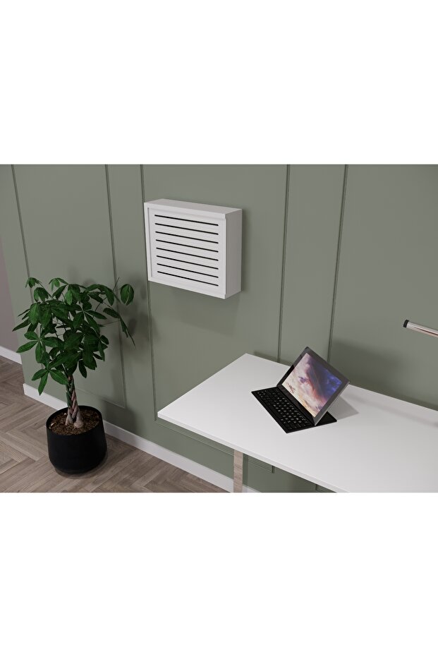 Modem Kutusu Izgaralı Modem Kutusu Saklama Gizleme Desenli Modem Saklama Kutusu - 2