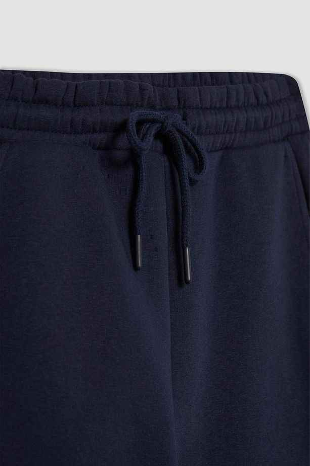 Jogger Standart Fit Esnek Bantlı Paça Kalın Kumaş Uzun Boy Eşofman Alt - 7