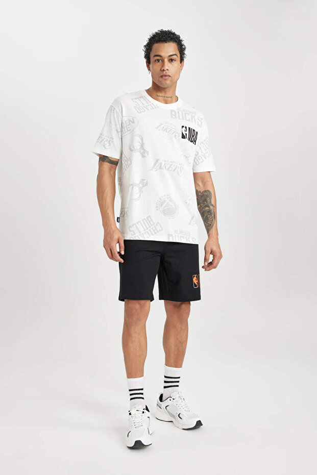 Fit Nba Wordmark Oversize Fit Kısa Paça Pamuklu Şort A3909ax23sm - 1