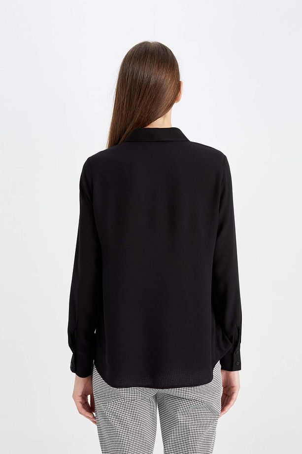 Regular Fit Uzun Kollu Basic Gömlek Z6472az23au - 6