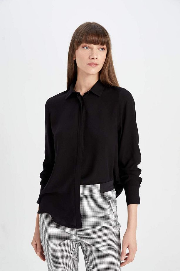 Regular Fit Uzun Kollu Basic Gömlek Z6472az23au - 3