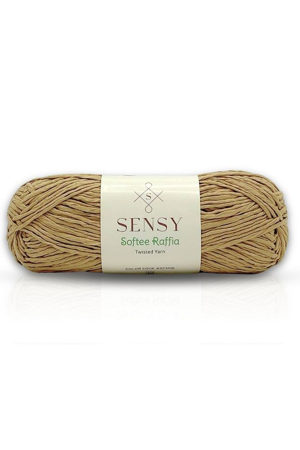 Premium Softee Raffia Yumuşak Kağıt İp Rafya İp Tığ İpi Çanta İpi El Örgü İpi Hobi İpi Sütlü Kahve - 1