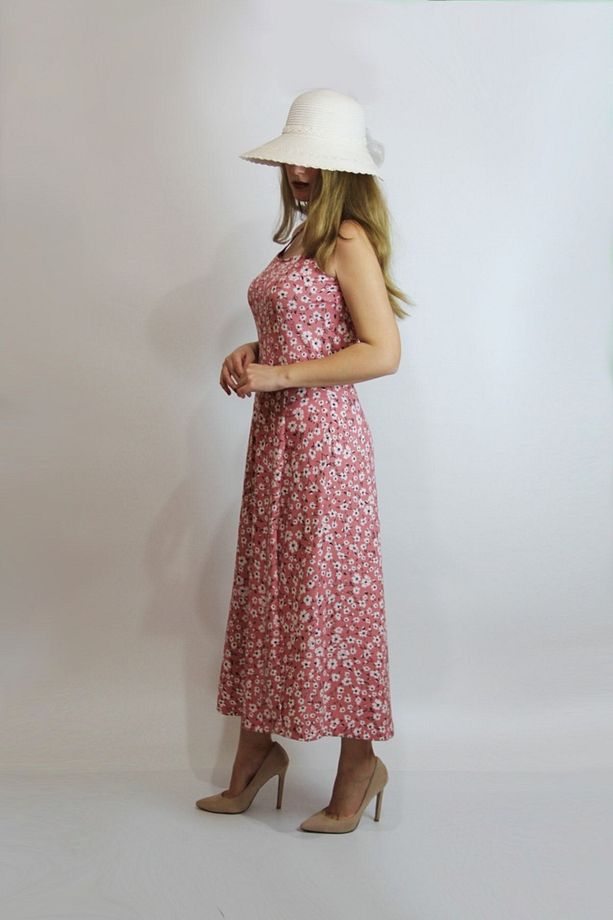 Pembe Bahar Elbise - 1