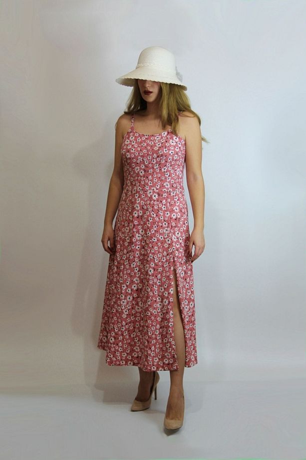 Pembe Bahar Elbise - 3