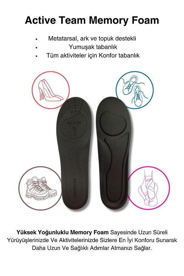 Kadın Active Team Memory Foam, Metatarsal Tabanlık - 1