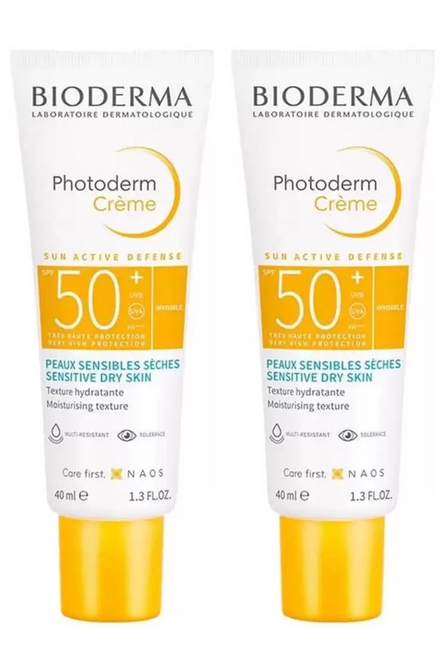 Photoderm Creme High Protection SPF50+ Face Sunscreen for Colorless Dry Skin 40 ml 2-Pack
