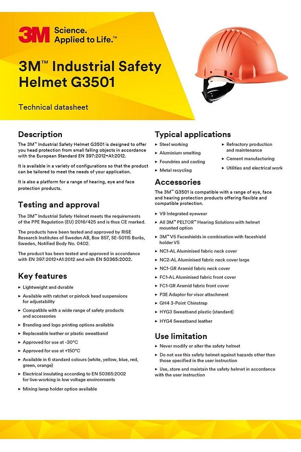 G3501 Baret 150 °C 'ye Kadar Yüksek Sıcaklığa Dayanıklı - (Mavi) - 3