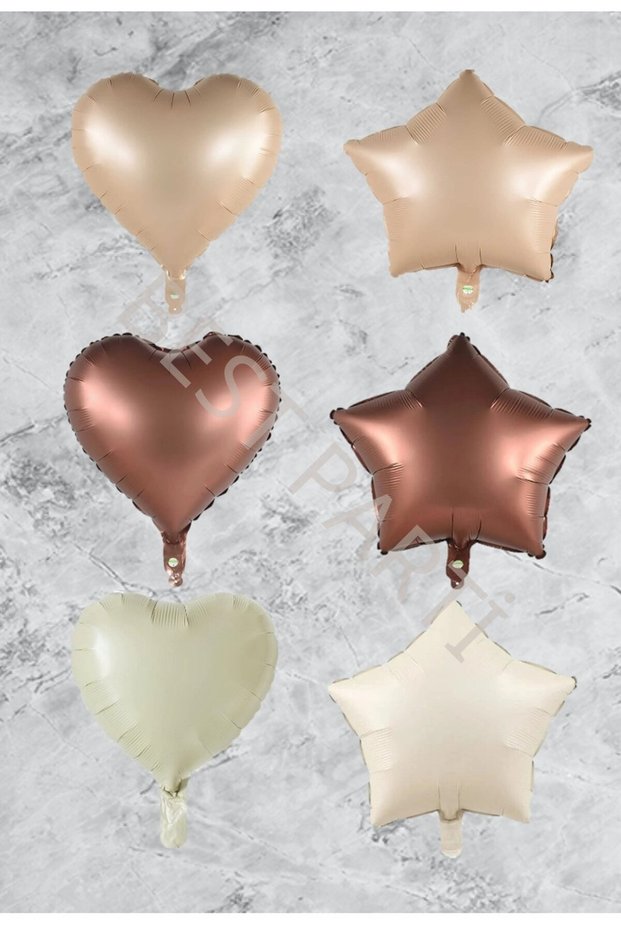 Best 6 Piece Heart Star Foil Balloon Set