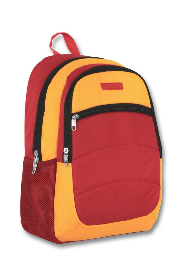 Ümit Çanta Cennec Middle School College High School and Daily Backpack - Red-Yellow - Girls and Boys