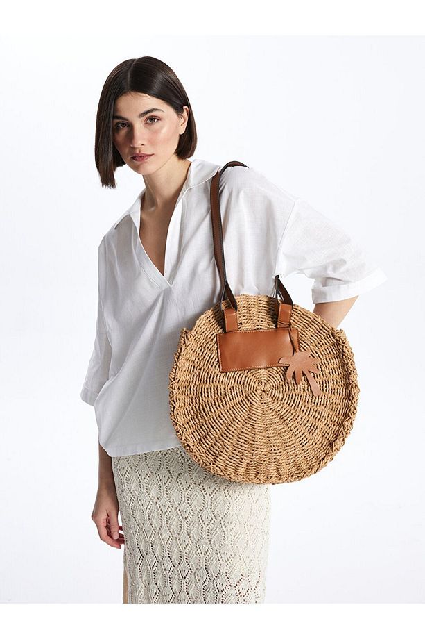 LCW ACCESSORIES Kadın Hasır Omuz Çantası - 1