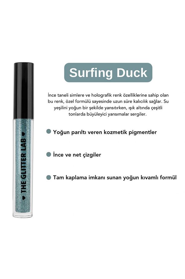 Simli Likit Eyeliner | Dazzling Liner - Surfing Duck - 5