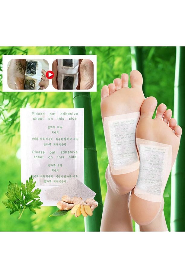 10 Adet Bitkisel Detox Ayak Bandı Toksin Atıcı Detoksu Bantı Kinok - 5