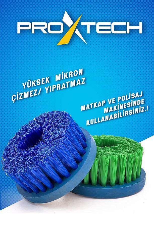Yüksek Mikron Matkaplara Ve Polisajlara Özel Paspas Koltuk Halı Yıkama Fırçası Bağlantı Hediye - 4