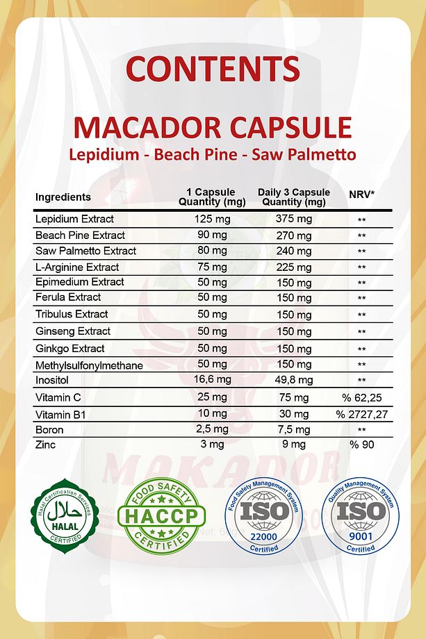 Makador Kapsül (MACADOR CAPSULE) - 3