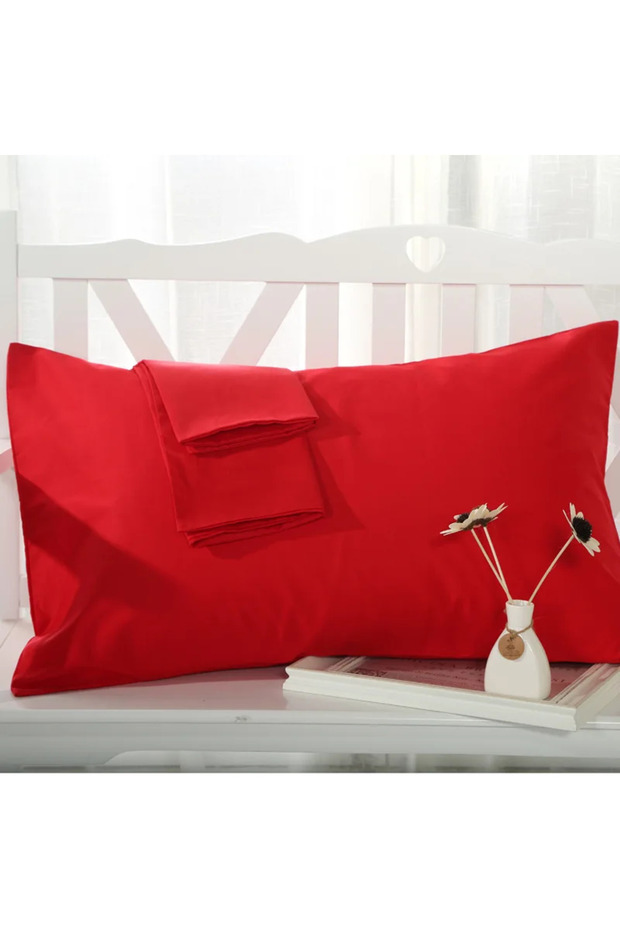 2-piece Zippered Plain Cotton Pillowcase