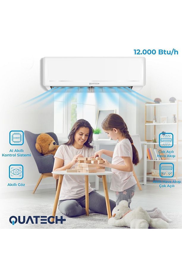 12.000 Btu/h A++ Enerji Sınıfı R32 Duvar Tipi Inverter Klima - 3