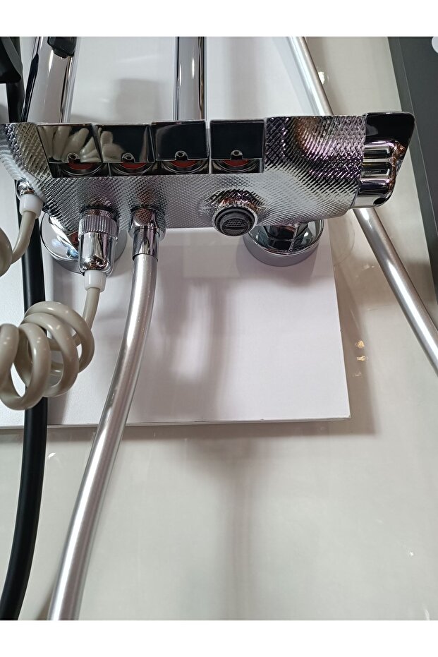 Piyano Gri Tepe Duş Seti - 7