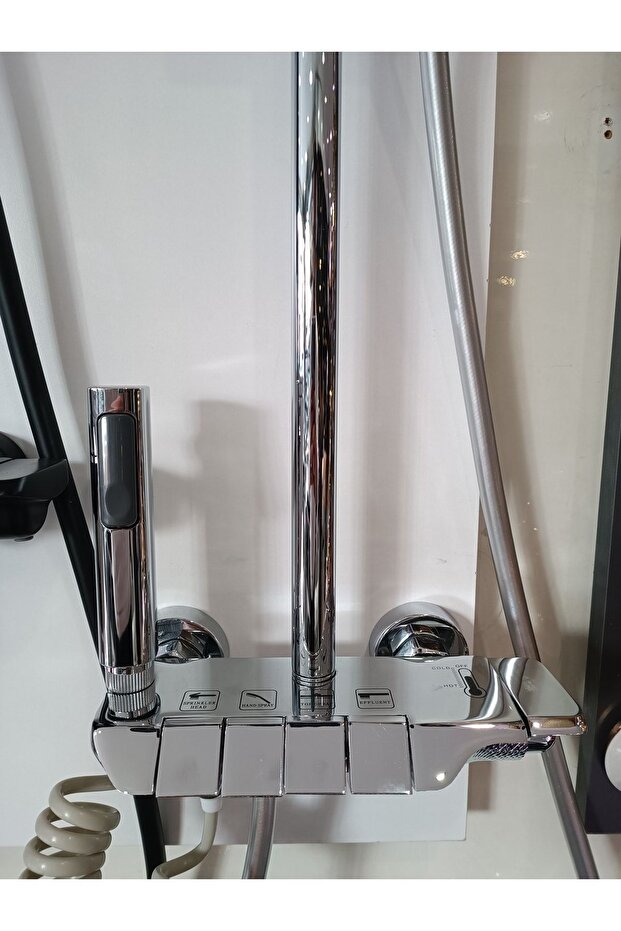 Piyano Gri Tepe Duş Seti - 2