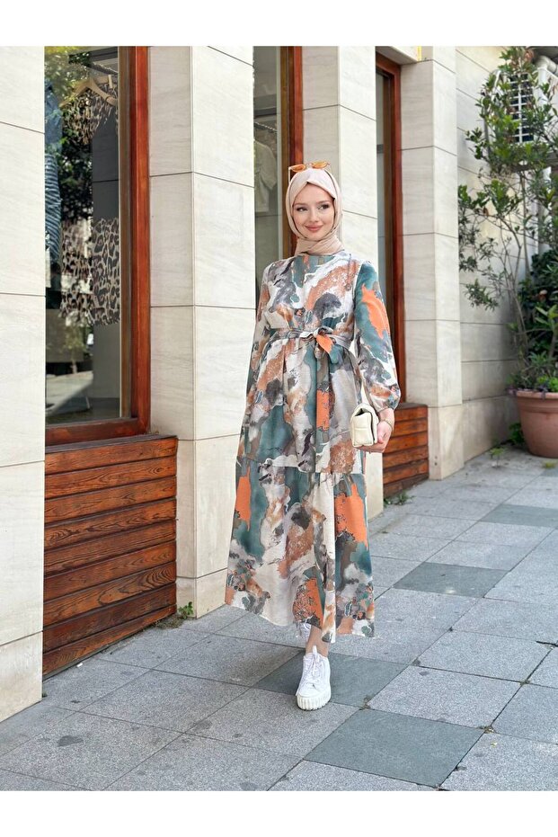 Linen Printed Dress