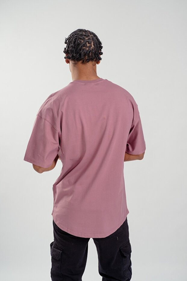 Ανδρικό μπλουζάκι Oversize - Basic Plum, Oval Cut - 6