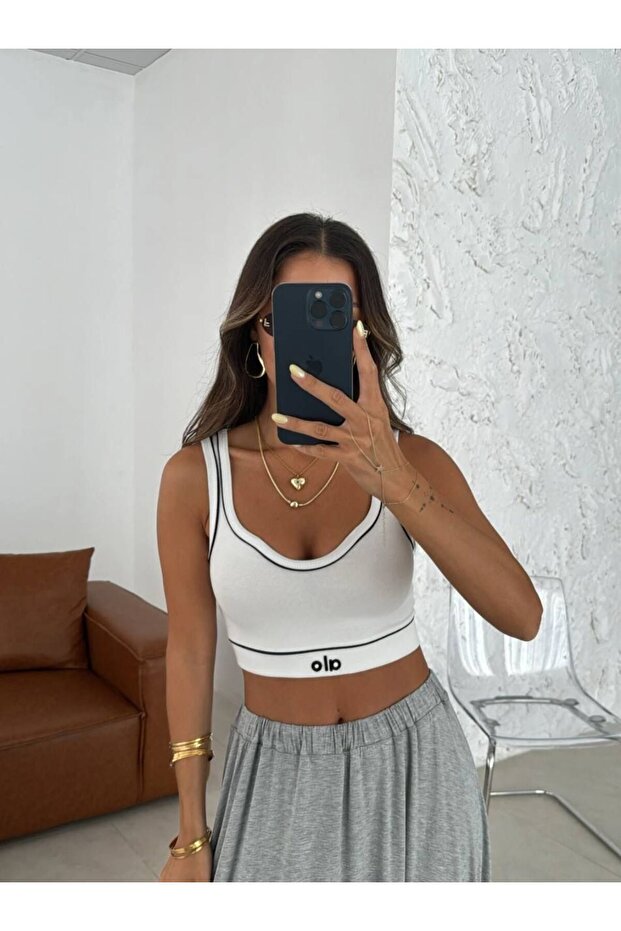 BASKILI BİYELİ CROP - 1