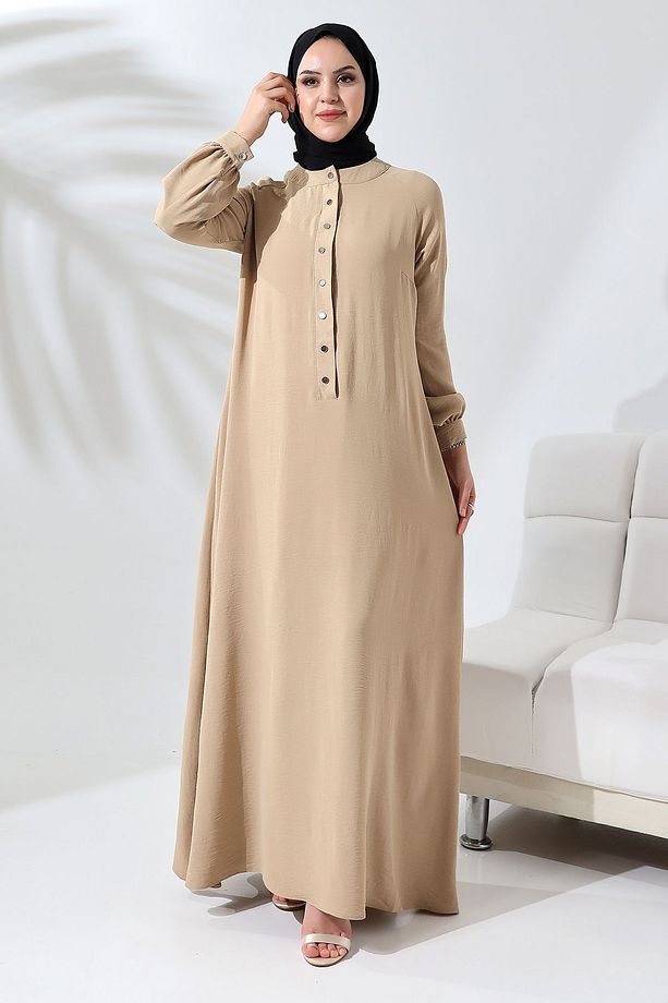 Çıtçıtlı Patlı Elbise - 1