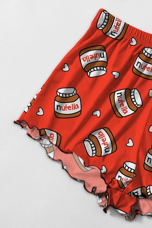 Angelina Nutella 2 Li Ultrasoft Şort Takımı - 4