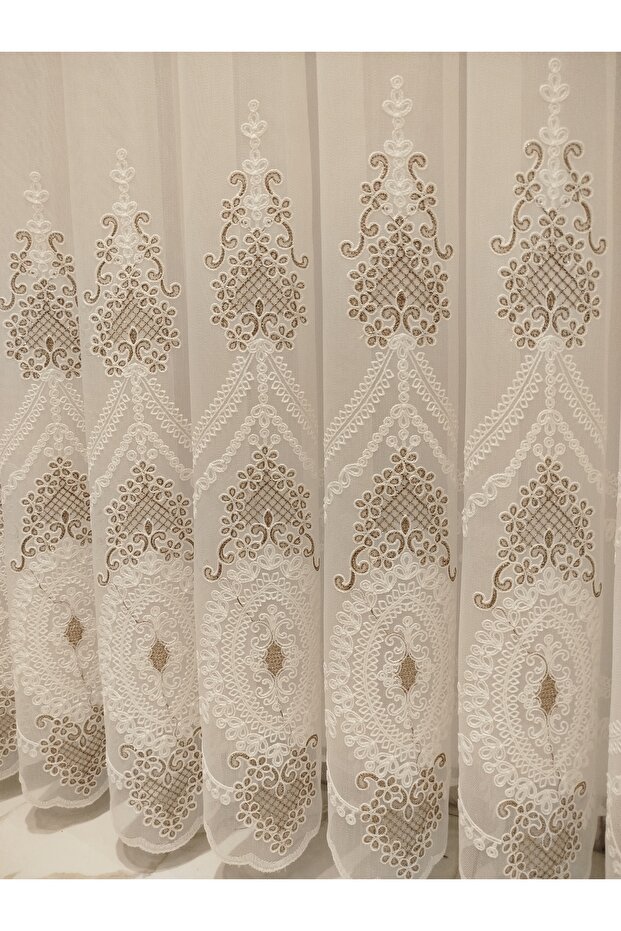 1/3 made-to-order wrinkle-resistant stain-resistant embroidered closely pleated tulle curtain