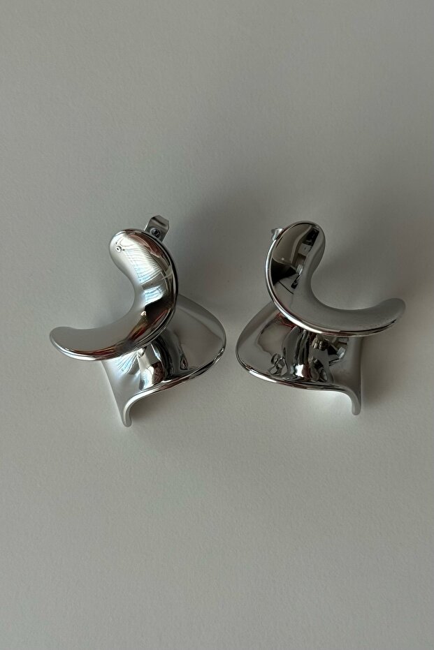 316L Steel Downward Spiral Earrings