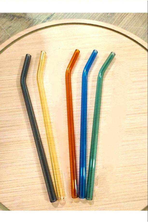 5 Adet Renkli Cam Pipet Isıya Dayanıklı Pipet Seti - 2