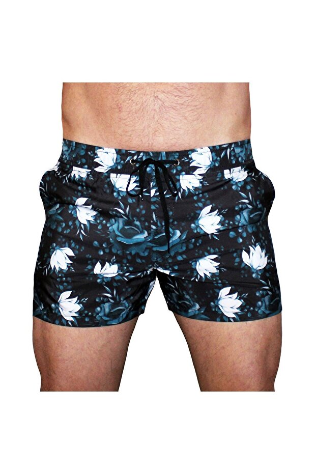 Blue Roses Swimsuit Shorts - New Season