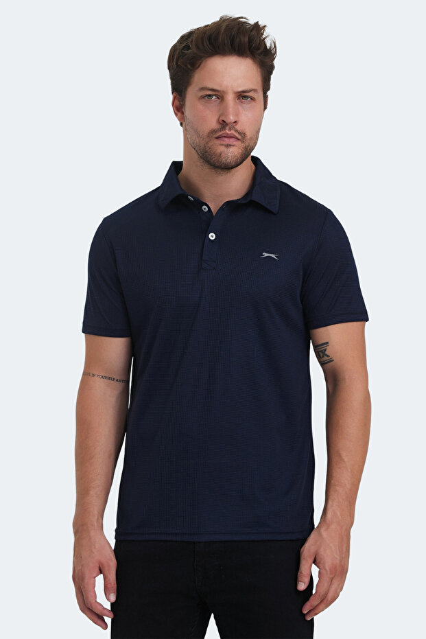 Sloan Men's Polo Neck Navy Blue T-Shirt