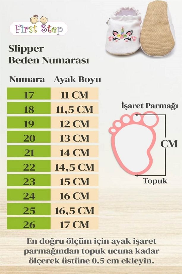 Pamuk Astarlı Kaydırmaz Taban Patik-unicorn-f-834 - 9
