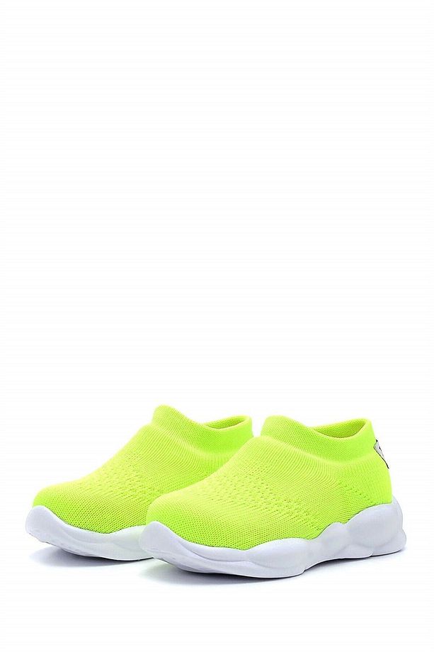 Ultra Hafif Memory Foam Iç Taban Çocuk Triko Spor Ayakkabı Neon Yeşil-m-1002 - 3