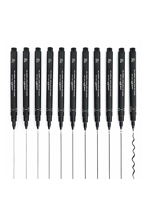 قلم رسم فني uni ball pin 0,1 أسود (قطعة واحدة)