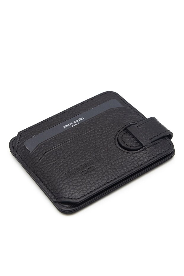 Floater Black Unisex Leather Card Holder 0510A41