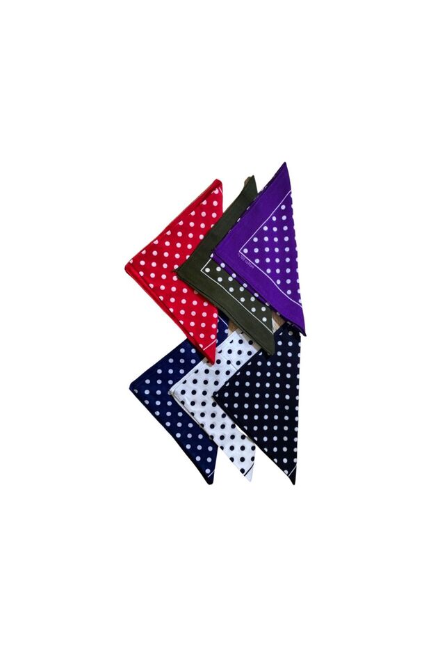 Polka Dot Bandana Set of 6