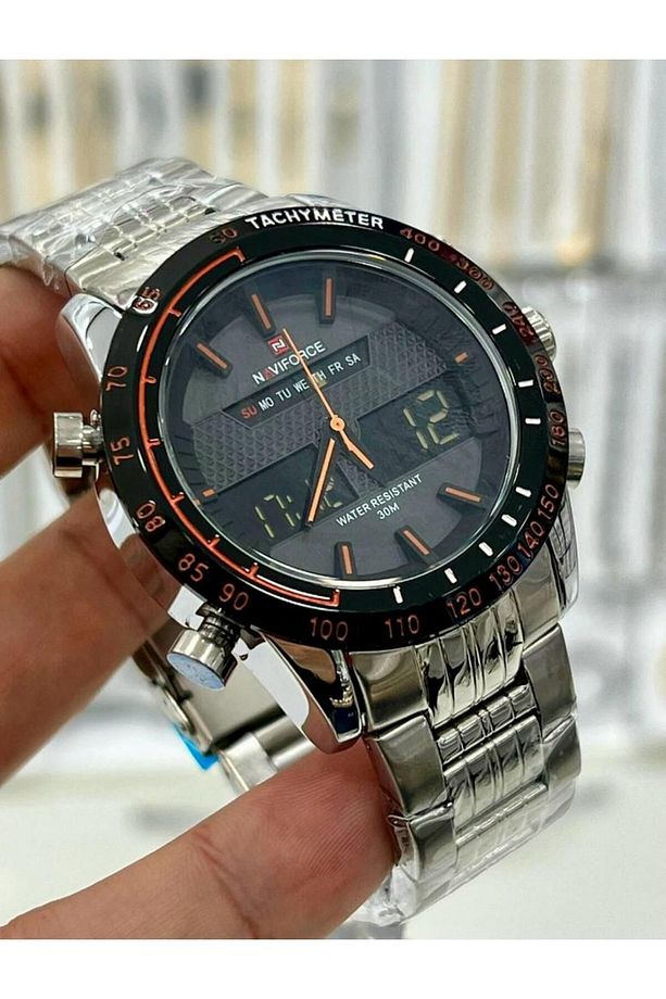 Digital Analog Çelik Kayışlı Kol Saati - 1