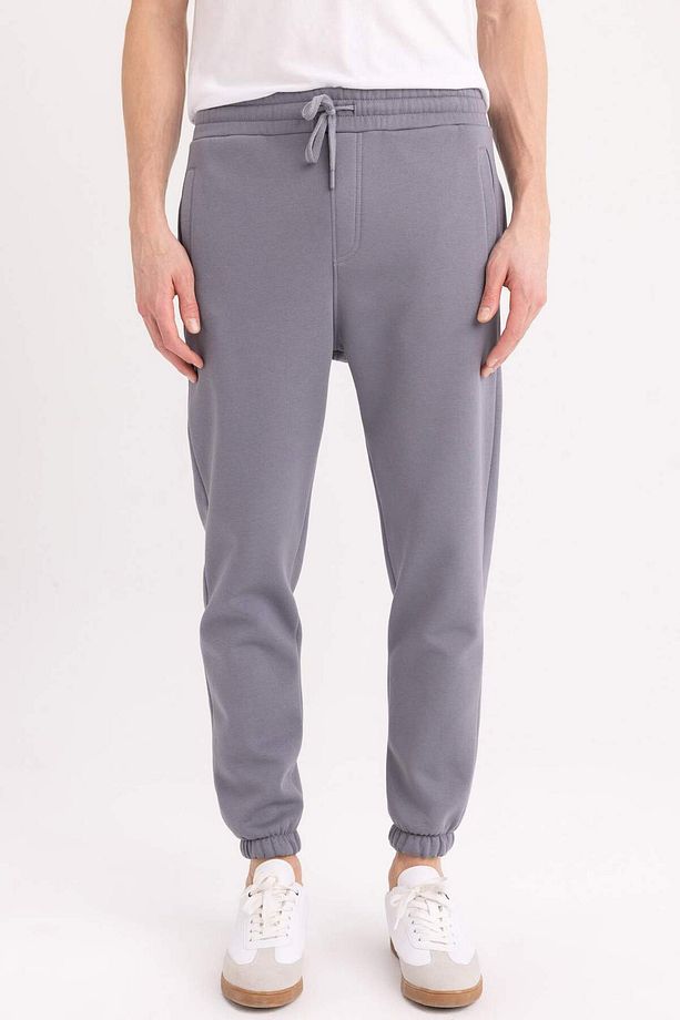 Standart Fit Jogger Eşofman Altı Beli Bağcıklı Cepli Basic Düz Lastikli Paça A6468ax23au - 4