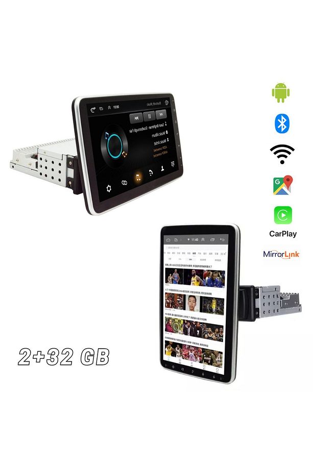 Üniversal Android 10 Inç Tablet Teyp Multimedya Mirrorlink/bluetooth/google Haritalar/1080p Ekran - 1