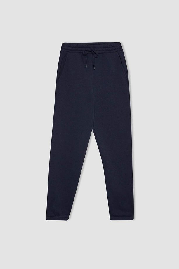 Jogger Standart Fit Esnek Bantlı Paça Kalın Kumaş Uzun Boy Eşofman Alt - 6